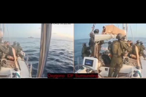 Video quân đội Israel chặn đoàn tàu nhân đạo tiếp cận Gaza