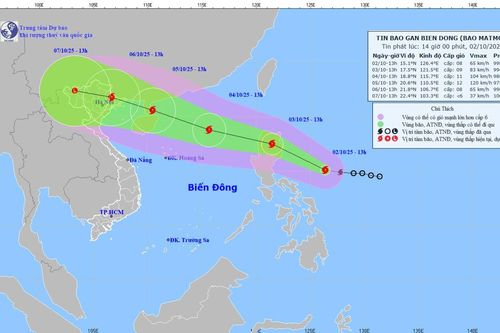 Bão số 11 (MATMO) mạnh cấp 15, đang tiến vào Biển Đông