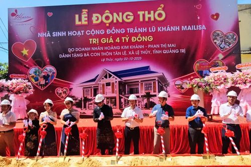 Khởi công xây dựng nhà sinh hoạt cộng đồng tránh lũ