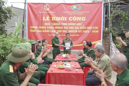 Khởi công xây dựng Nhà 'Nghĩa tình đồng đội' cho hội viên hoàn cảnh khó khăn phường Thục Phán