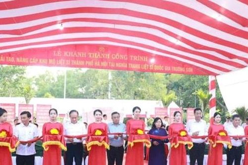Khánh thành công trình cải tạo, nâng cấp khu mộ liệt sĩ thành phố Hà Nội tại Nghĩa trang Liệt sĩ quốc gia Trường Sơn