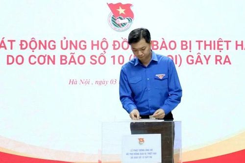 Trung ương Đoàn kêu gọi tuổi trẻ Việt Nam ủng hộ đồng bào chịu ảnh hưởng do bão số 10