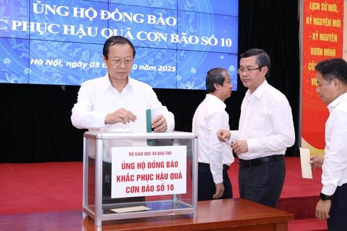 Ngành Giáo dục góp hơn 3,6 tỷ đồng ủng hộ khắc phục hậu quả bão Bualoi