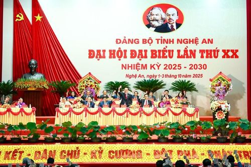 Nghị quyết Đại hội đại biểu Đảng bộ tỉnh Nghệ An khóa XX, nhiệm kỳ 2025 - 2030