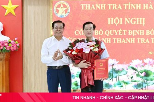 Công bố quyết định bổ nhiệm Chánh Thanh tra tỉnh Hà Tĩnh