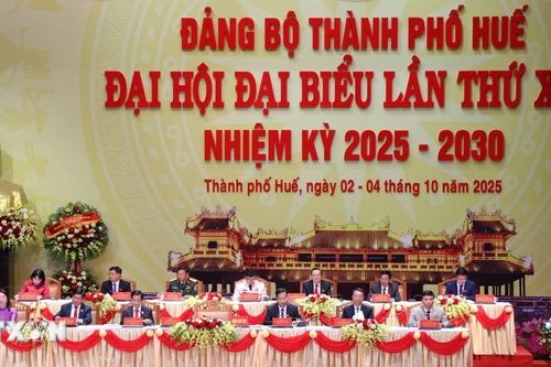 Khai mạc phiên chính thức Đại hội đại biểu Đảng bộ thành phố Huế