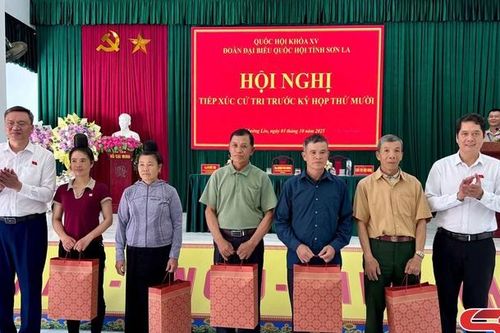 Đoàn đại biểu Quốc hội tỉnh tiếp xúc cử tri xã Mường Lèo