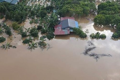 Nhà cửa, hoa màu chìm trong biển nước sau bão số 10