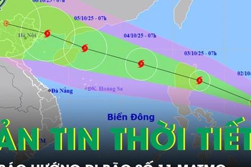 Bản tin thời tiết: Dự báo hướng đi bão số 11 Matmo