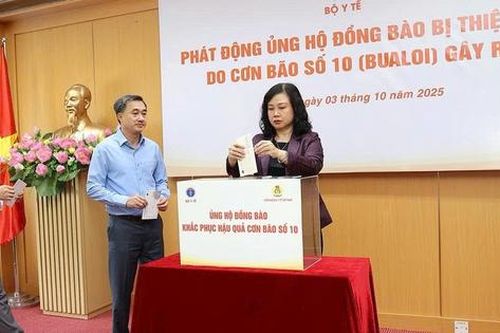 Bộ trưởng Đào Hồng Lan kêu gọi cán bộ công chức, người lao động ngành y tế ủng hộ đồng bào bị thiệt hại do bão số 10