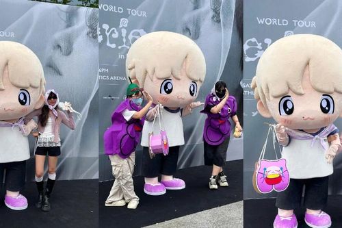 Concert Baekhyun tại Hà Nội: Eri Việt diện đồ tím - hồng, check-in cùng mascot 'Bắc Kiên'
