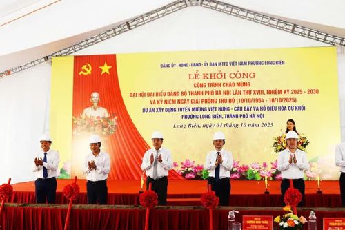 Khởi công dự án tuyến mương Việt Hưng – Cầu Bây và hồ điều hòa Cự Khối: Công trình hạ tầng chiến lược phía Đông Thủ đô