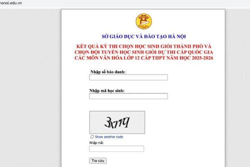 Hà Nội: Công bố kết quả điểm thi chọn học sinh giỏi thành phố