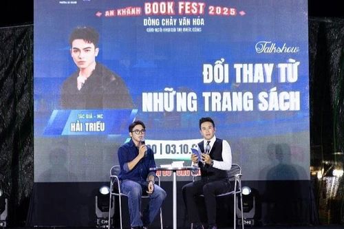 Tác giả, MC Hải Triều lan tỏa văn hóa đọc tại Lễ hội sách An Khánh - Book Fest 2025