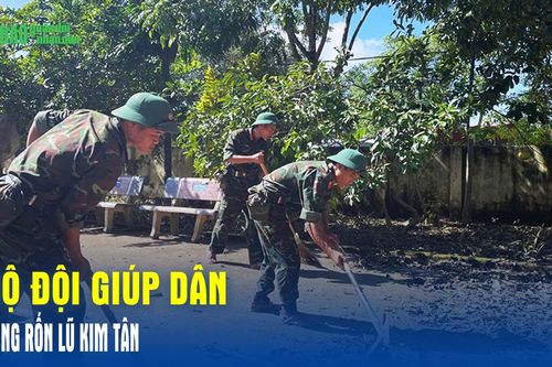 Bộ đội giúp dân vùng rốn lũ Kim Tân