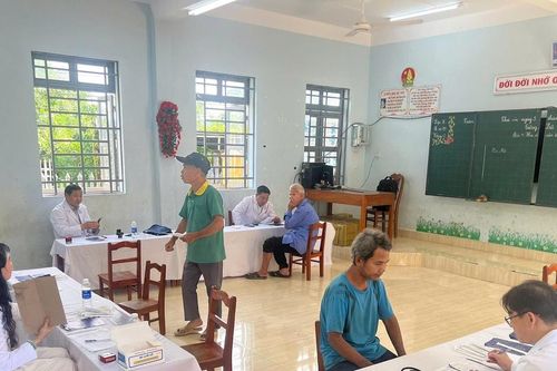 Khám bệnh, trao quà cho hộ nghèo và người có công xã Đạ Tẻh
