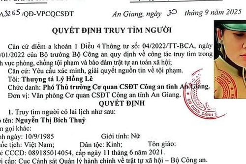 Truy tìm người phụ nữ ở An Giang lừa bán nhà đất chiếm đoạt 1,6 tỷ đồng