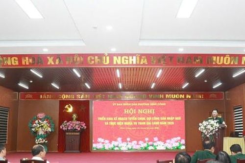Phường Định Công thực hiện nghiêm công tác tuyển quân