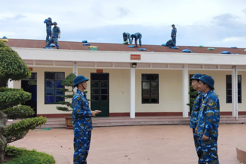 Trung đoàn 295 chủ động phòng, chống bão số 11