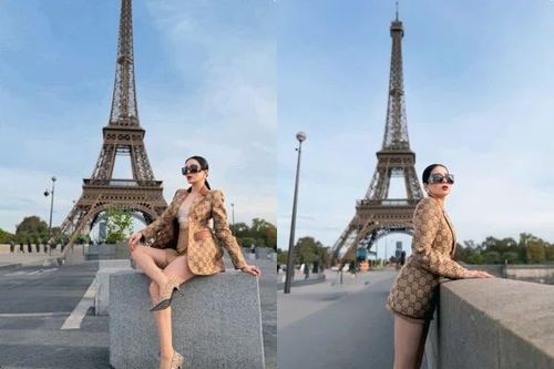Lệ Quyên diện 'cây' hàng hiệu, khoe eo thon bên tháp Eiffel