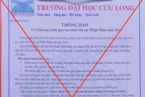 Giả thông báo 'học bổng toàn phần' tại Nhật để lừa đảo