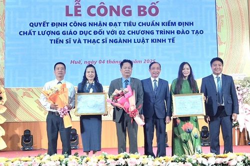 Trường Đại học Luật (Huế) đạt chuẩn kiểm định chất lượng giáo dục chương trình đào tạo sau đại học ngành Luật Kinh tế