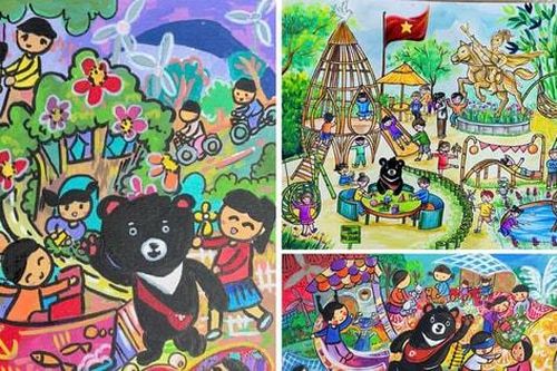 Gần 500 bài tham gia cuộc thi vẽ tranh 'Sân chơi xanh cho tương lai em'