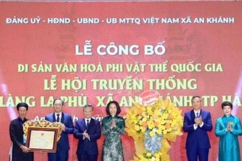 Xã An Khánh đón nhận Quyết định ghi danh Di sản văn hóa phi vật thể quốc gia