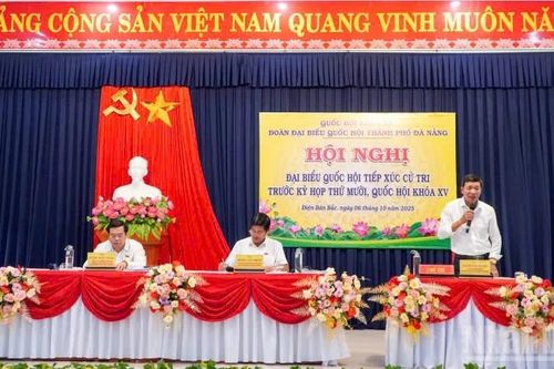 Đoàn đại biểu Quốc hội thành phố Đà Nẵng tiếp xúc cử tri tại phường Điện Bàn Bắc