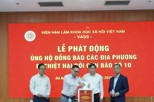 Viện Hàn lâm Khoa học xã hội Việt Nam chung tay ủng hộ đồng bào các địa phương bị thiệt hại do bão số 10