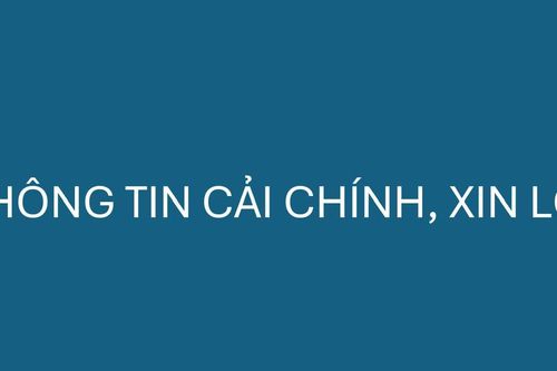 Thông tin cải chính, xin lỗi