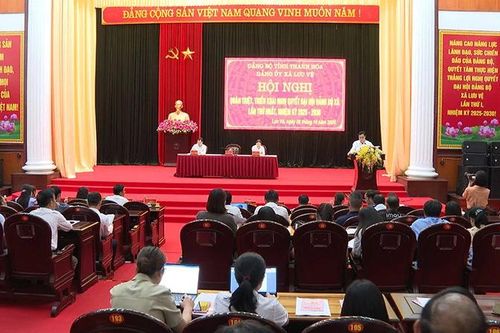 Xã Lưu Vệ quán triệt, triển khai Nghị quyết Đại hội đại biểu Đảng bộ xã lần thứ I