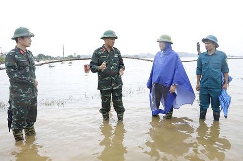Thiếu tướng Trần Xuân Mạnh kiểm tra công tác phòng, chống thiên tai tại Bắc Ninh