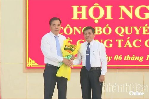 Đảng ủy xã Ninh Sơn công bố quyết định về công tác cán bộ