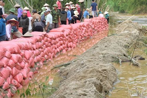 Văn Bàn: Chạy đua gia cố kè bảo vệ thôn Làng Chút trước bão số 11