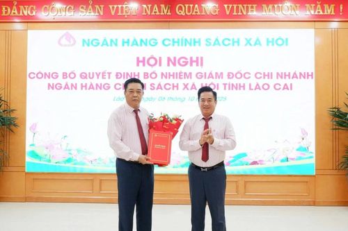 Trao quyết định bổ nhiệm Giám đốc Ngân hàng CSXH Chi nhánh tỉnh Lào Cai