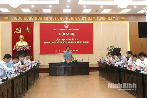 Lãnh đạo UBND tỉnh làm việc với các xã Bình An, Bình Giang, Bình Sơn và Thanh Bình