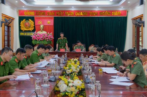 Công an tỉnh triển khai phương án ứng phó bão số 11