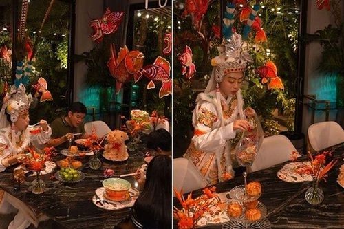 Nữ tổng tài hot 'cõi mạng' trang trí Trung thu cho biệt thự ven sông, còn tạo hình như Tề thiên Đại thánh