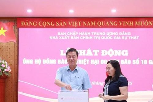 Nhà Xuất bản Chính trị quốc gia Sự thật phát động ủng hộ đồng bào bị ảnh hưởng bão số 10