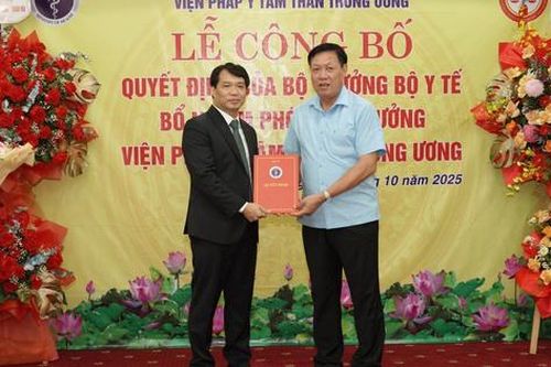 Bộ Y tế điều động, bổ nhiệm Phó Viện trưởng Viện Pháp y tâm thần Trung ương