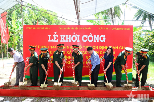 Quân khu 9 khởi công 144 nhà tình nghĩa tại An Giang và Cà Mau