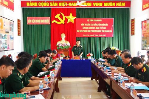 Bộ Tổng Tham mưu kiểm tra công tác huấn luyện, xây dựng chính quy, quản lý kỷ luật tại Đồn Biên phòng Ninh Phước