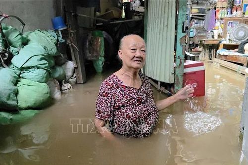 Triều cường tại Cần Thơ vượt báo động 3, nhà dân nước ngập ngang bụng