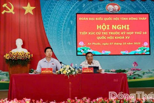 Đoàn Đại biểu Quốc hội tỉnh Đồng Tháp tiếp xúc cử tri tại xã An Phước