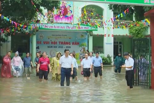 Sở GD&ĐT Hà Nội kiểm tra ứng phó ngập do bão 11