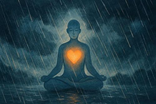 Trong mưa bão, thấy tâm mình
