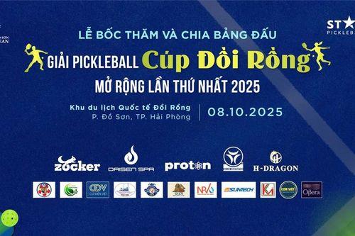 Pickleball Đồi Rồng mở rộng 2025: Giải đấu mở rộng lần đầu tiên quy tụ hàng trăm VĐV tham gia