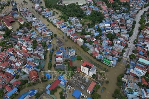 Hình ảnh Thái Nguyên ngập sâu trong trận lụt lịch sử