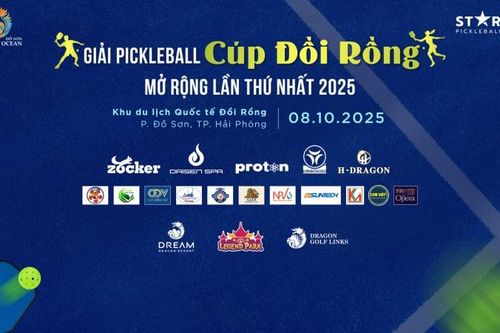 Pickleball Đồi Rồng mở rộng 2025 lần đầu tiên quy tụ hàng trăm vận động viên tranh đấu thi tài